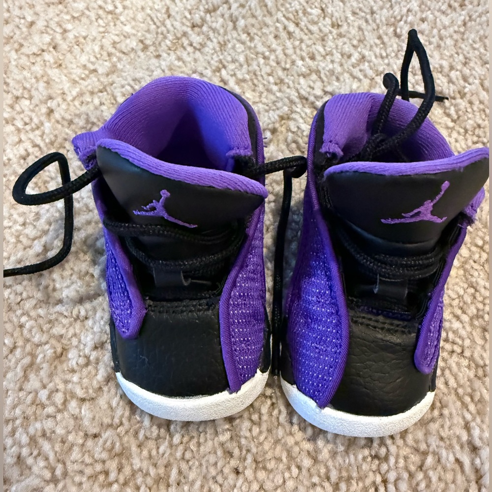 Infant Jordan Nike Baby Shoes 2C – Purple/Black/White – New/Unused